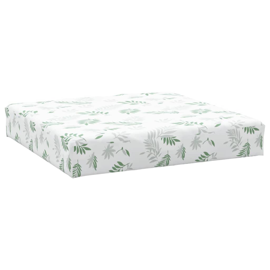 vidaXL Palettenkissen Blattmuster 60x60x8 cm Oxford-Gewebe
