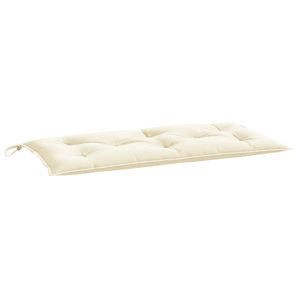 vidaXL Coussin de banc de jardin Crème 110x50x7 cm Tissu Oxford