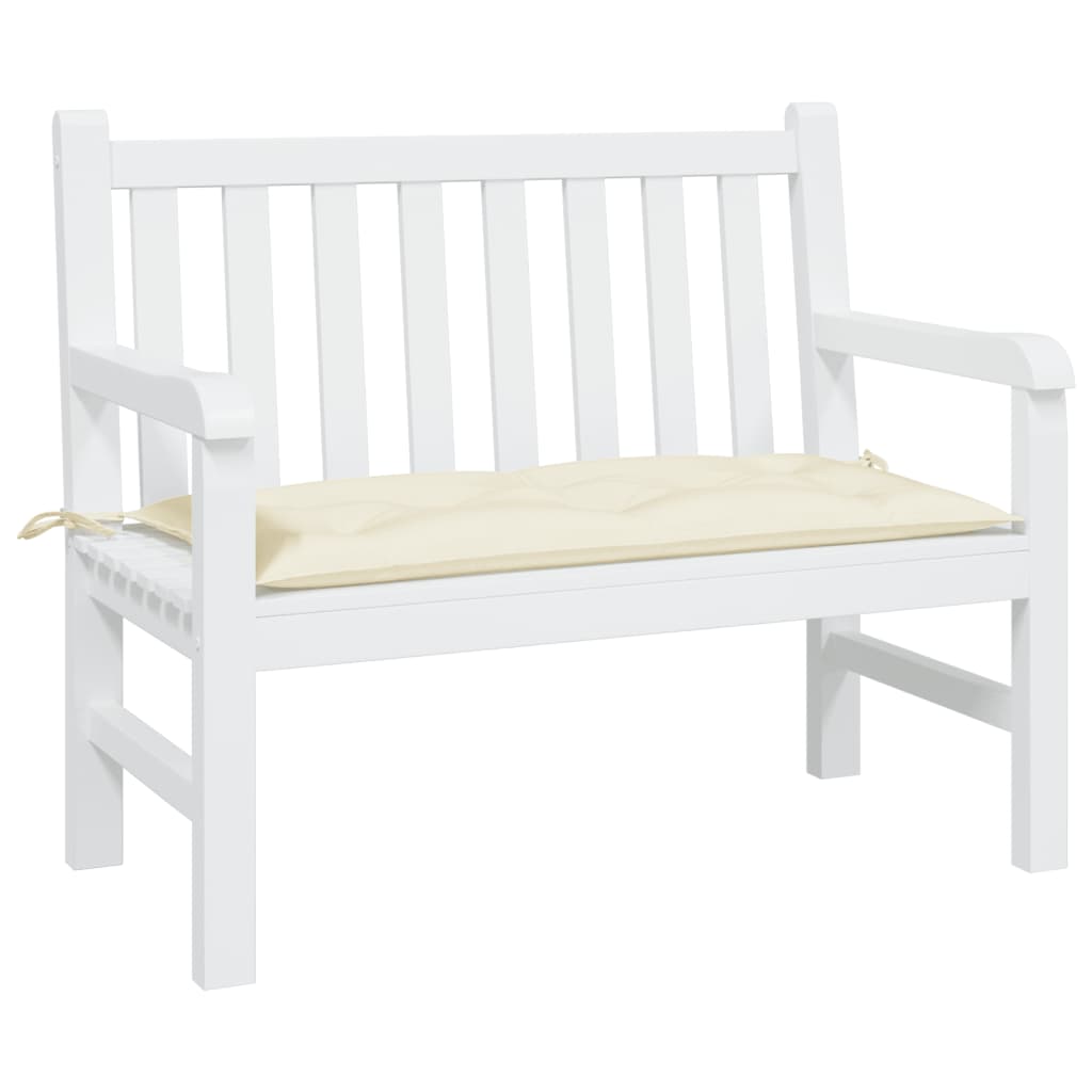 vidaXL Coussin de banc de jardin Crème 110x50x7 cm Tissu Oxford