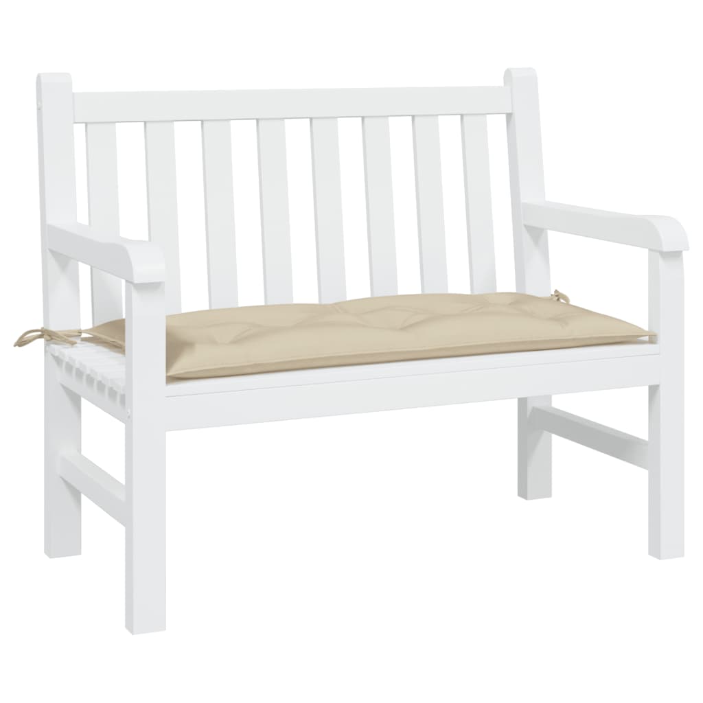 vidaXL Coussin de banc de jardin beige 110 x 50 x 7 cm Tissu Oxford