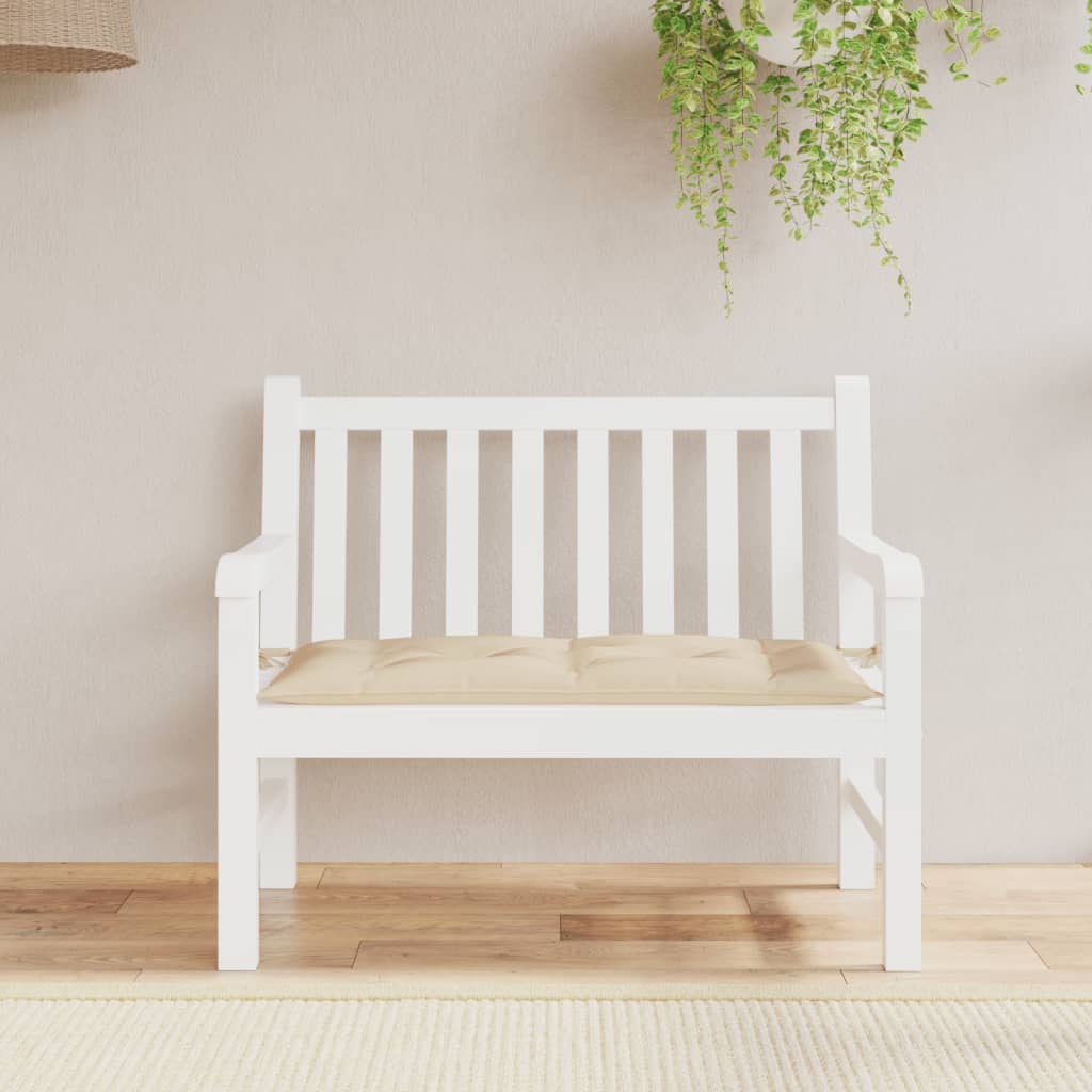 vidaXL Coussin de banc de jardin beige 110 x 50 x 7 cm Tissu Oxford