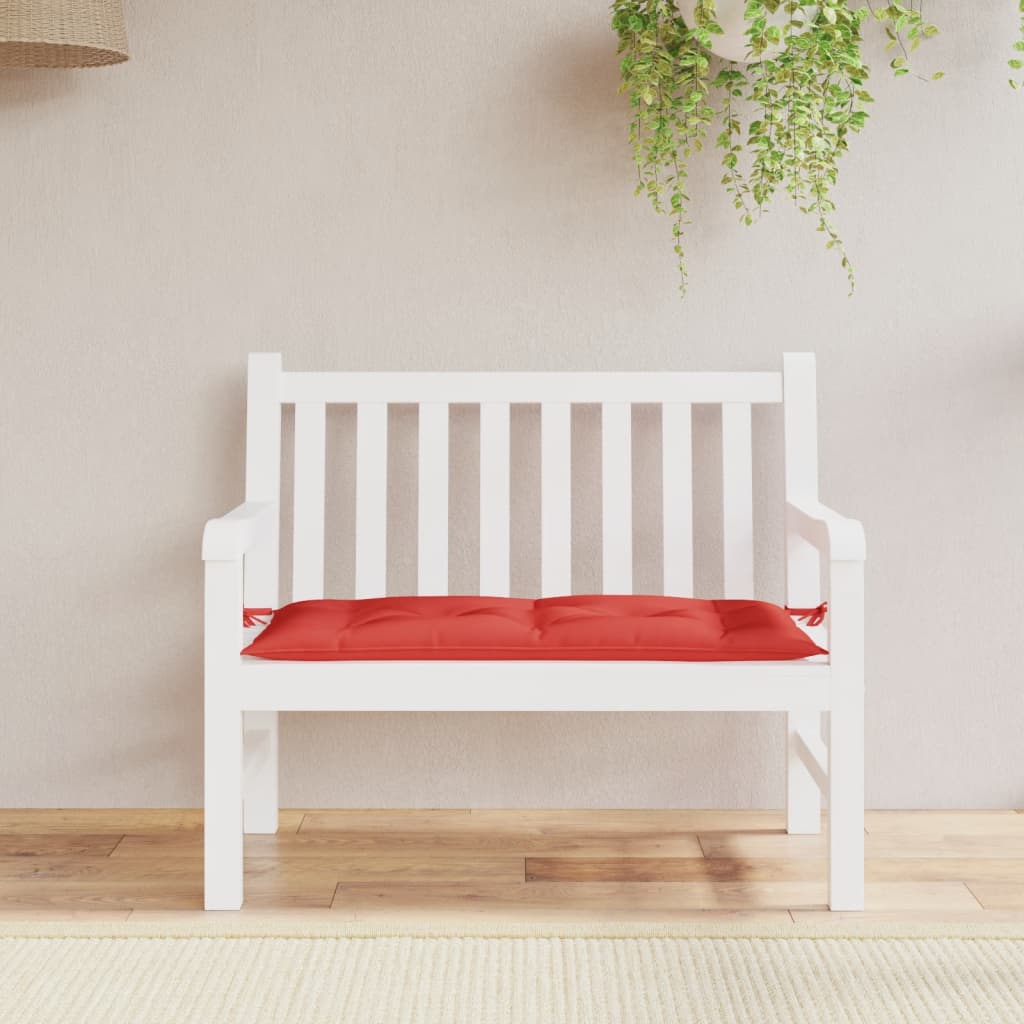 vidaXL Coussin de banc de jardin rouge 110x50x7 cm en tissu Oxford