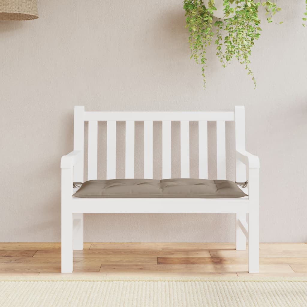 vidaXL Coussin de banc de jardin taupe 110x50x7 cm Tissu Oxford