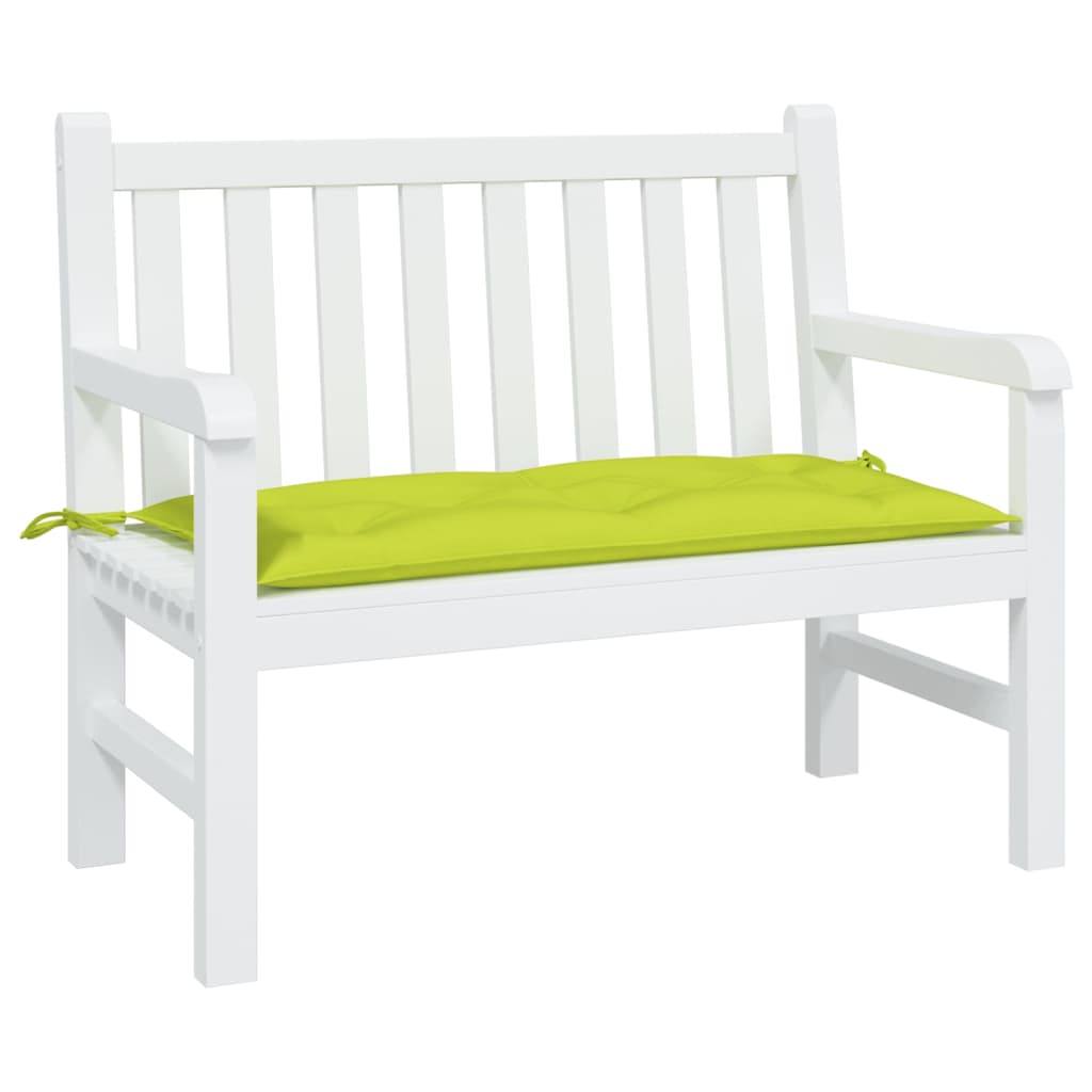 vidaXL Coussin de banc de jardin vert vif 110x50x7 cm en tissu Oxford