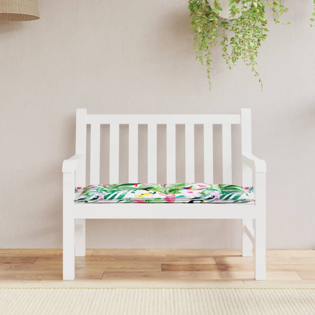 vidaXL Coussin de banc de jardin multicolore 110x50x7 cm Tissu