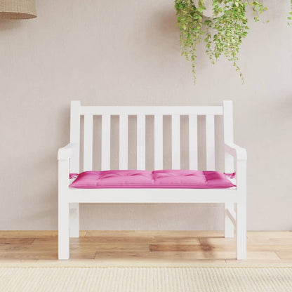vidaXL Coussin de banc de jardin rose 110x50x7 cm Tissu