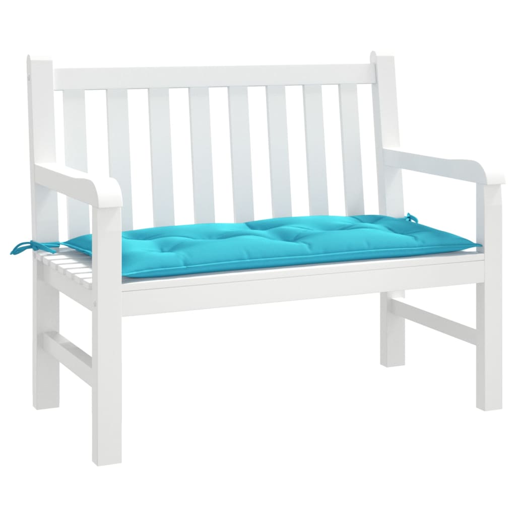 vidaXL Coussin de banc de jardin turquoise 110x50x7 cm Tissu