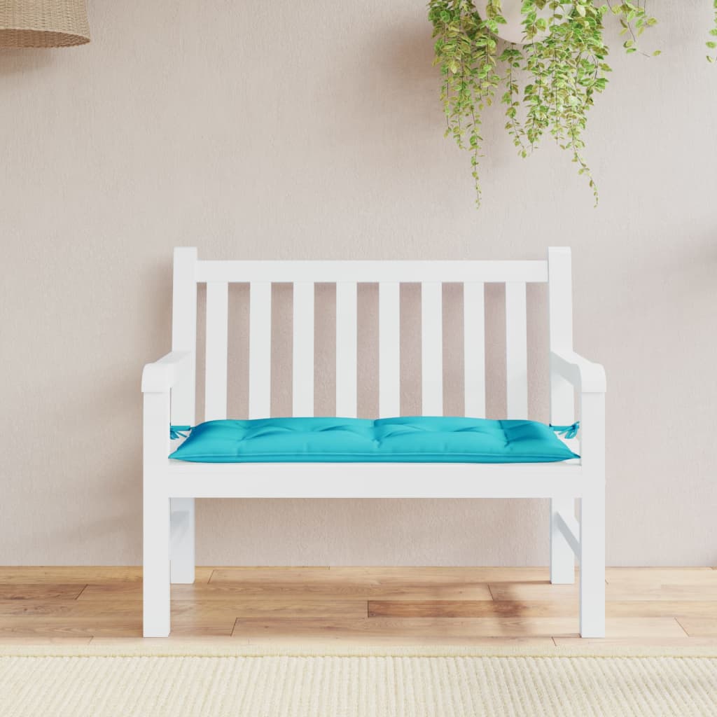 vidaXL Coussin de banc de jardin turquoise 110x50x7 cm Tissu