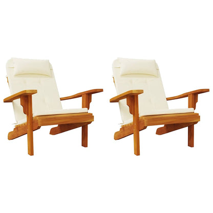 vidaXL Adirondack-Auflagen 2 Stk. Creme Oxford-Gewebe