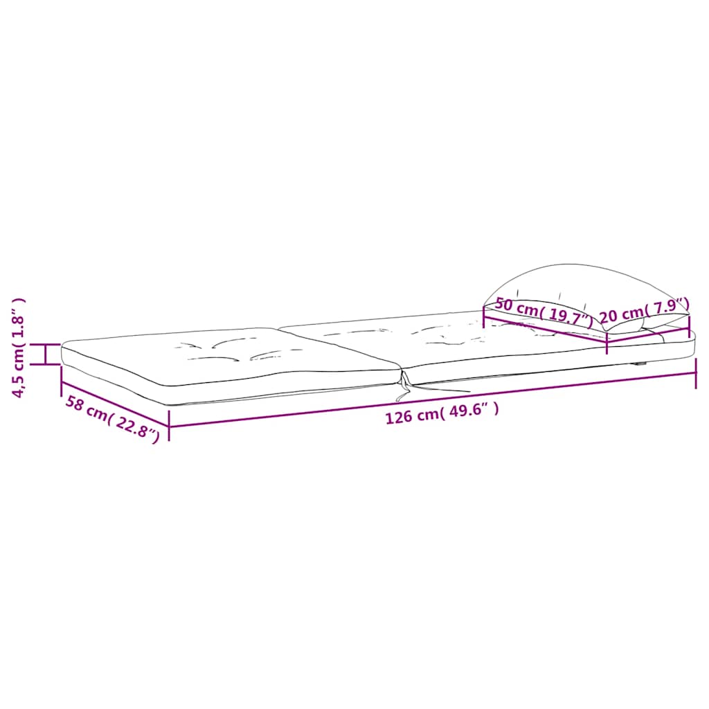 vidaXL Adirondack-Auflagen 2 Stk. Beige Oxford-Gewebe