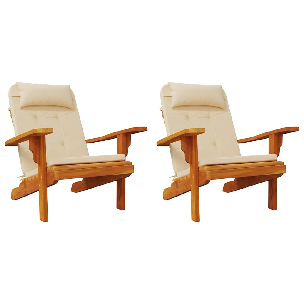 vidaXL Adirondack-Auflagen 2 Stk. Beige Oxford-Gewebe