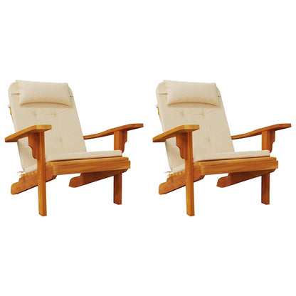 vidaXL Adirondack-Auflagen 2 Stk. Beige Oxford-Gewebe