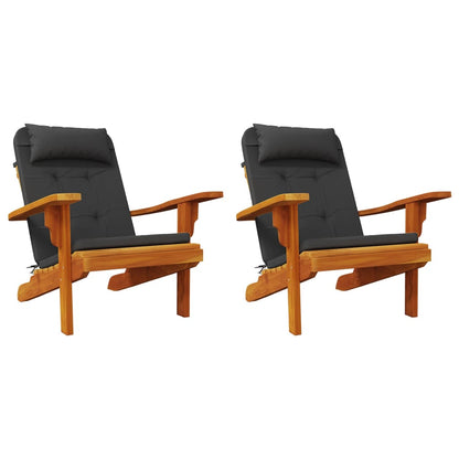 vidaXL Adirondack-Auflagen 2 Stk. Schwarz Oxford-Gewebe