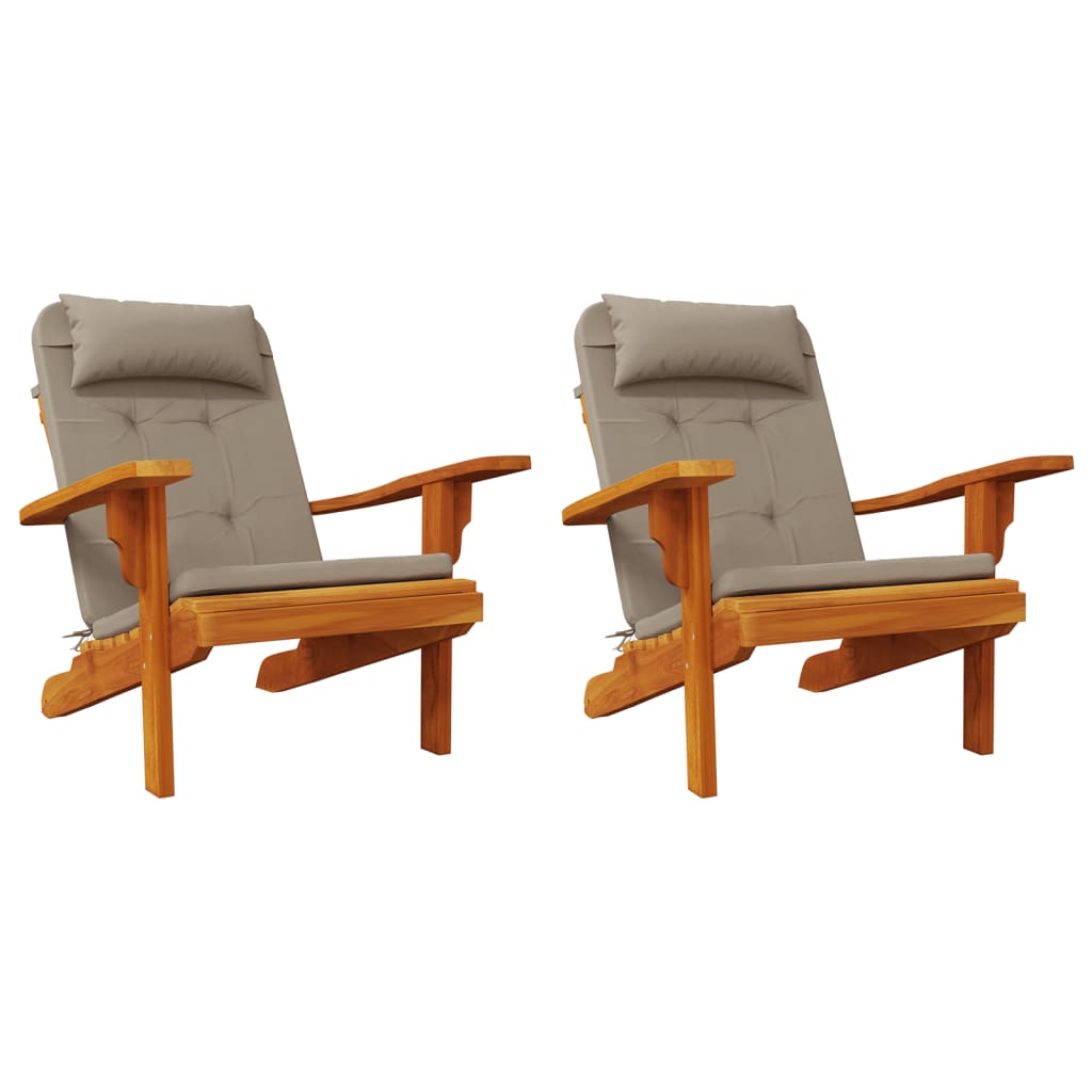 vidaXL Adirondack-Auflagen 2 Stk. Taupe Oxford-Gewebe