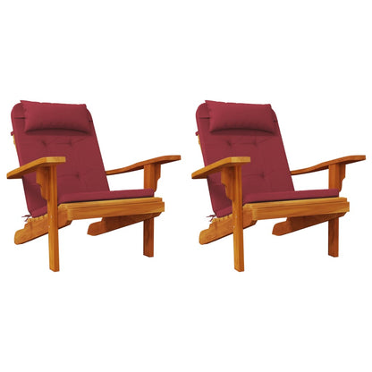 vidaXL Adirondack-Auflagen 2 Stk. Weinrot Oxford-Gewebe