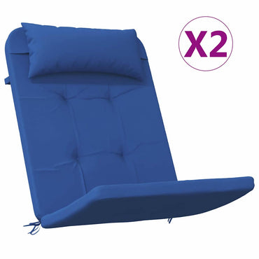 vidaXL Stuhlkissen Uni 2 pcs Blau 58 x 77 x 4,5 cm Oxford-Stoff