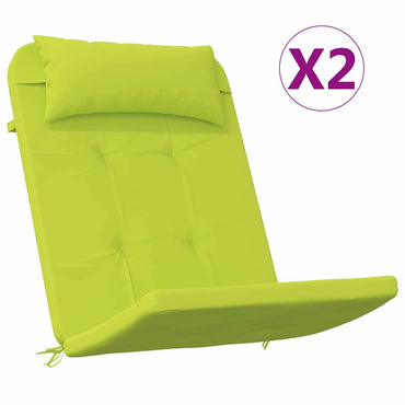 vidaXL Stuhlkissen Uni 2 pcs Hellgrün 58 x 77 x 4,5 cm Oxford-Stoff