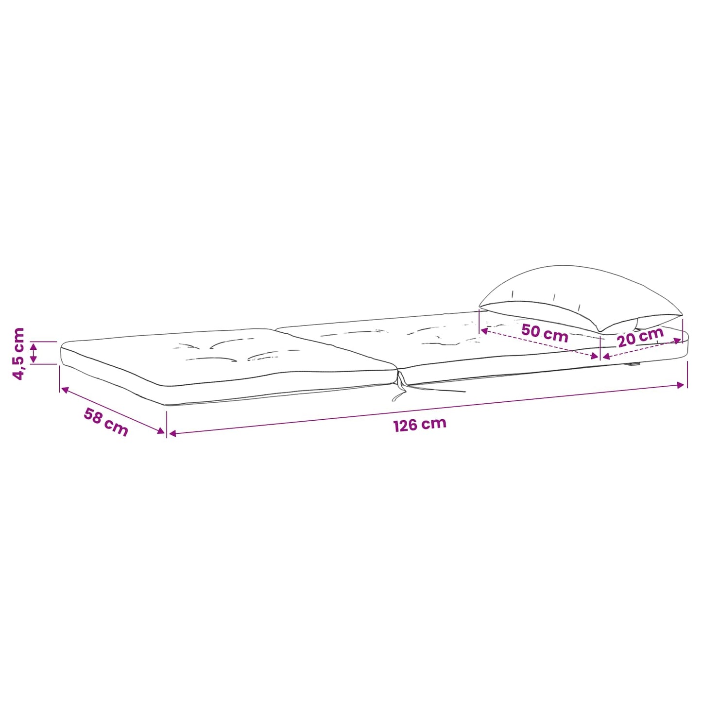 vidaXL Stuhlkissen 2 pcs Blattmuster 58 x 77 x 4,5 cm Oxford-Stoff