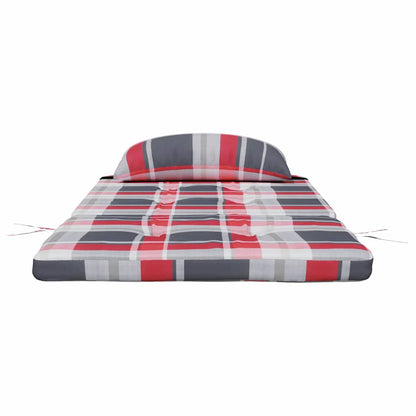 vidaXL Stuhlkissen 2 pcs Rotkariert 58 x 77 x 4,5 cm Oxford-Stoff