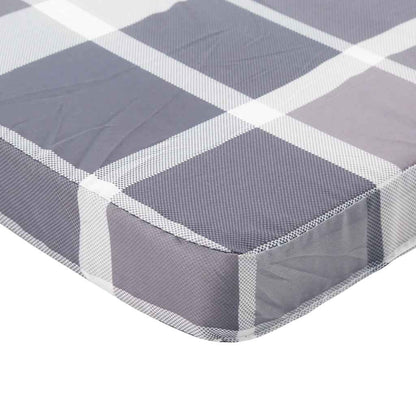 vidaXL Adirondack-Auflagen 2 Stk. Grau Karomuster Oxford-Gewebe