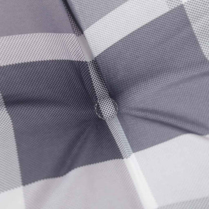 vidaXL Adirondack-Auflagen 2 Stk. Grau Karomuster Oxford-Gewebe