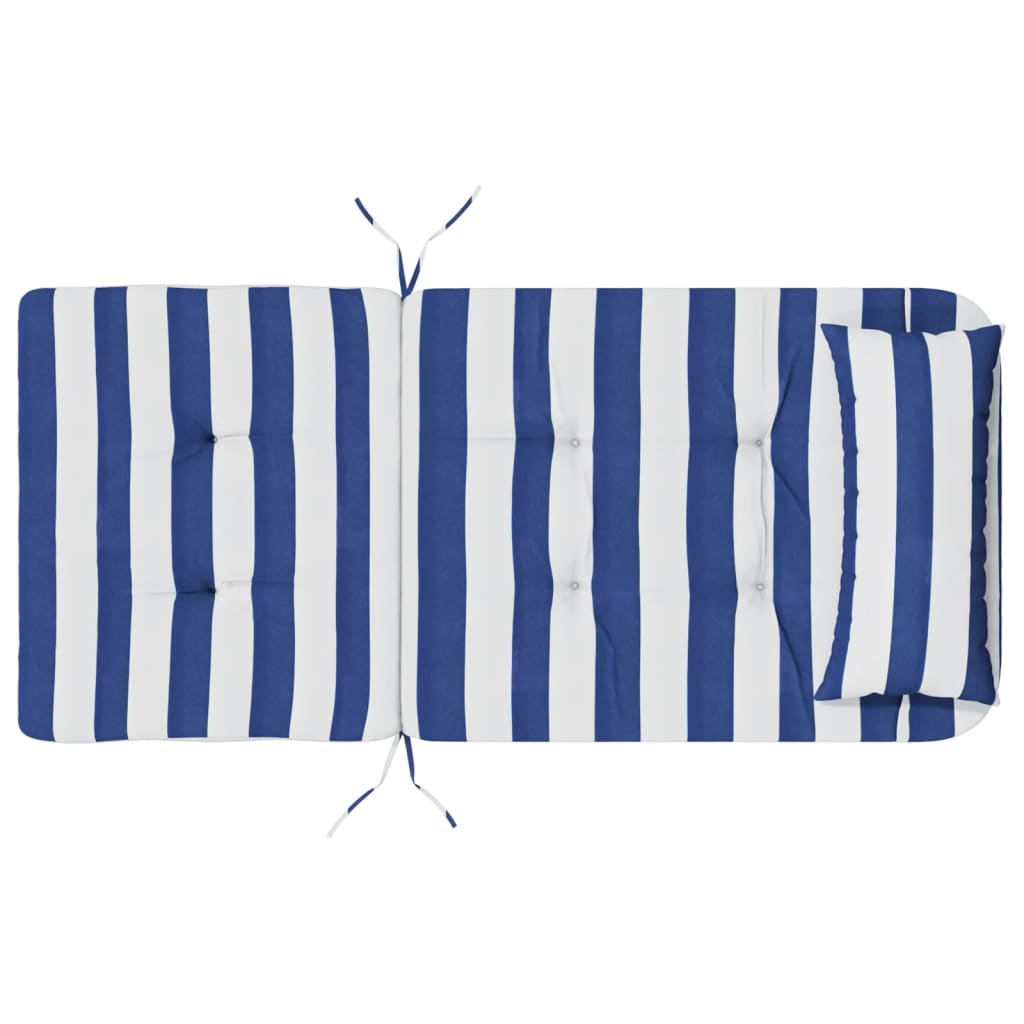 vidaXL Adirondack-Auflagen 2 Stk. Blau & Weiß Gestreift Oxford-Gewebe