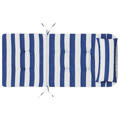 vidaXL Adirondack-Auflagen 2 Stk. Blau & Weiß Gestreift Oxford-Gewebe