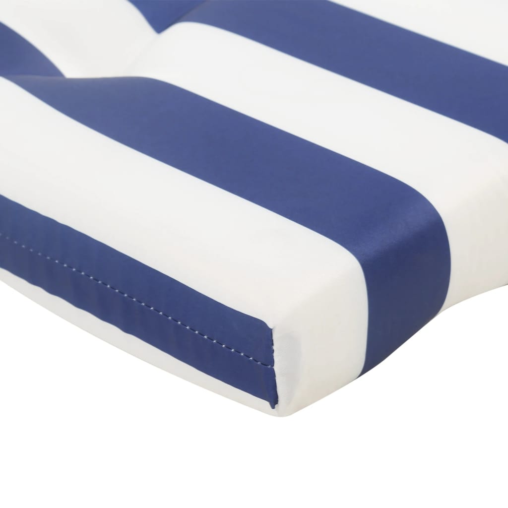 vidaXL Adirondack-Auflagen 2 Stk. Blau & Weiß Gestreift Oxford-Gewebe
