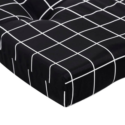 vidaXL Adirondack-Auflagen 2 Stk. Schwarz Karomuster Oxford-Gewebe