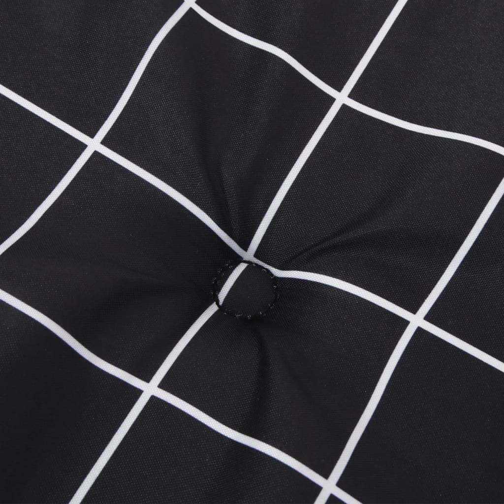 vidaXL Adirondack-Auflagen 2 Stk. Schwarz Karomuster Oxford-Gewebe