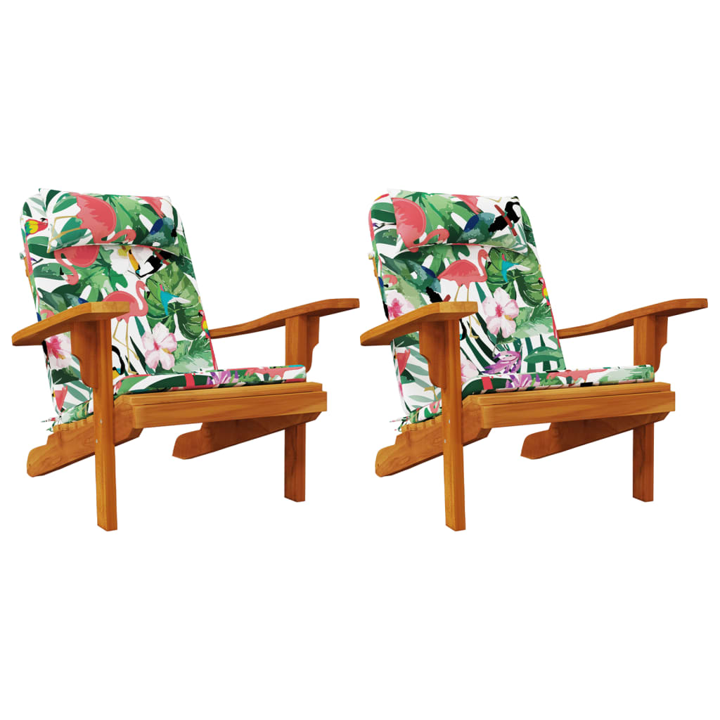 vidaXL Coussins de chaise Adirondack 2 pcs Tissu Oxford multicolore