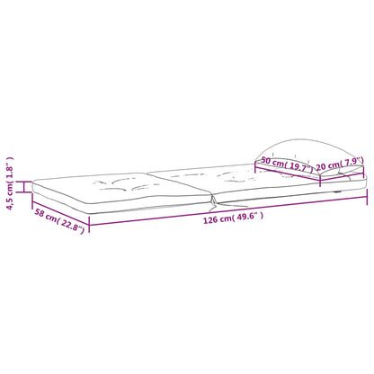 vidaXL Adirondack-Auflagen 2 Stk. Blattmuster Oxford-Gewebe