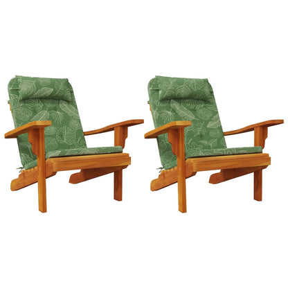 vidaXL Adirondack-Auflagen 2 Stk. Blattmuster Oxford-Gewebe