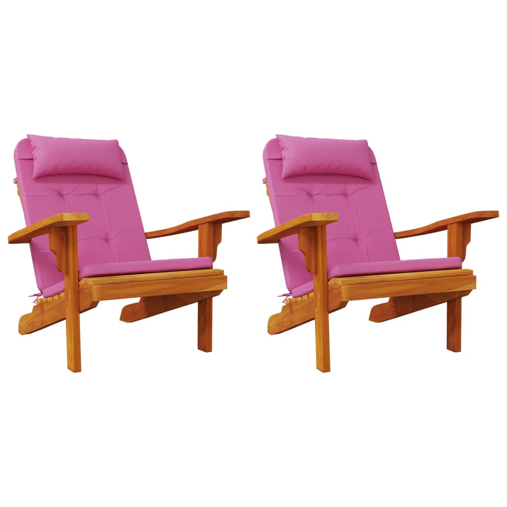 vidaXL Adirondack-Auflagen 2 Stk. Rosa Oxford-Gewebe