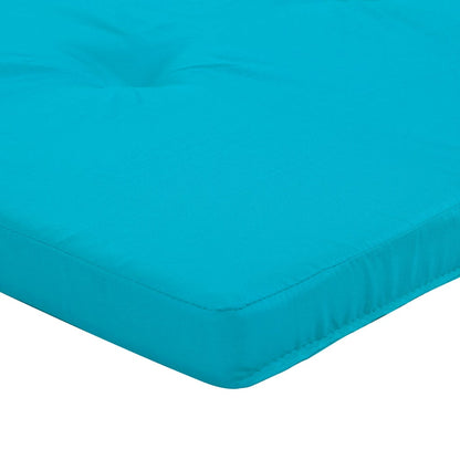 vidaXL Stuhlkissen Uni 2 pcs Türkis 58 x 77 x 4,5 cm Oxford-Stoff