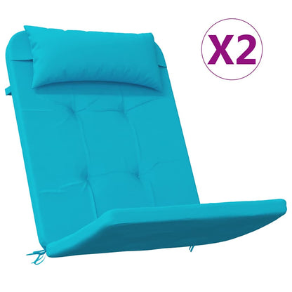vidaXL Stuhlkissen Uni 2 pcs Türkis 58 x 77 x 4,5 cm Oxford-Stoff