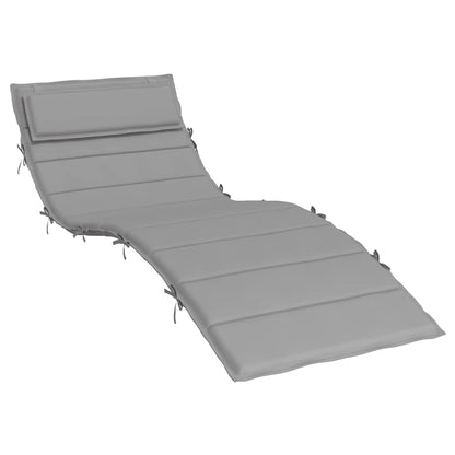 vidaXL Coussin de bain de soleil gris 180x60x4 cm Tissu Oxford
