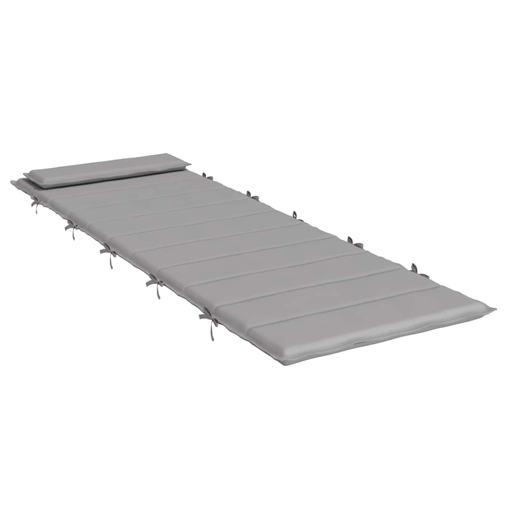 vidaXL Coussin de bain de soleil gris 180x60x4 cm Tissu Oxford