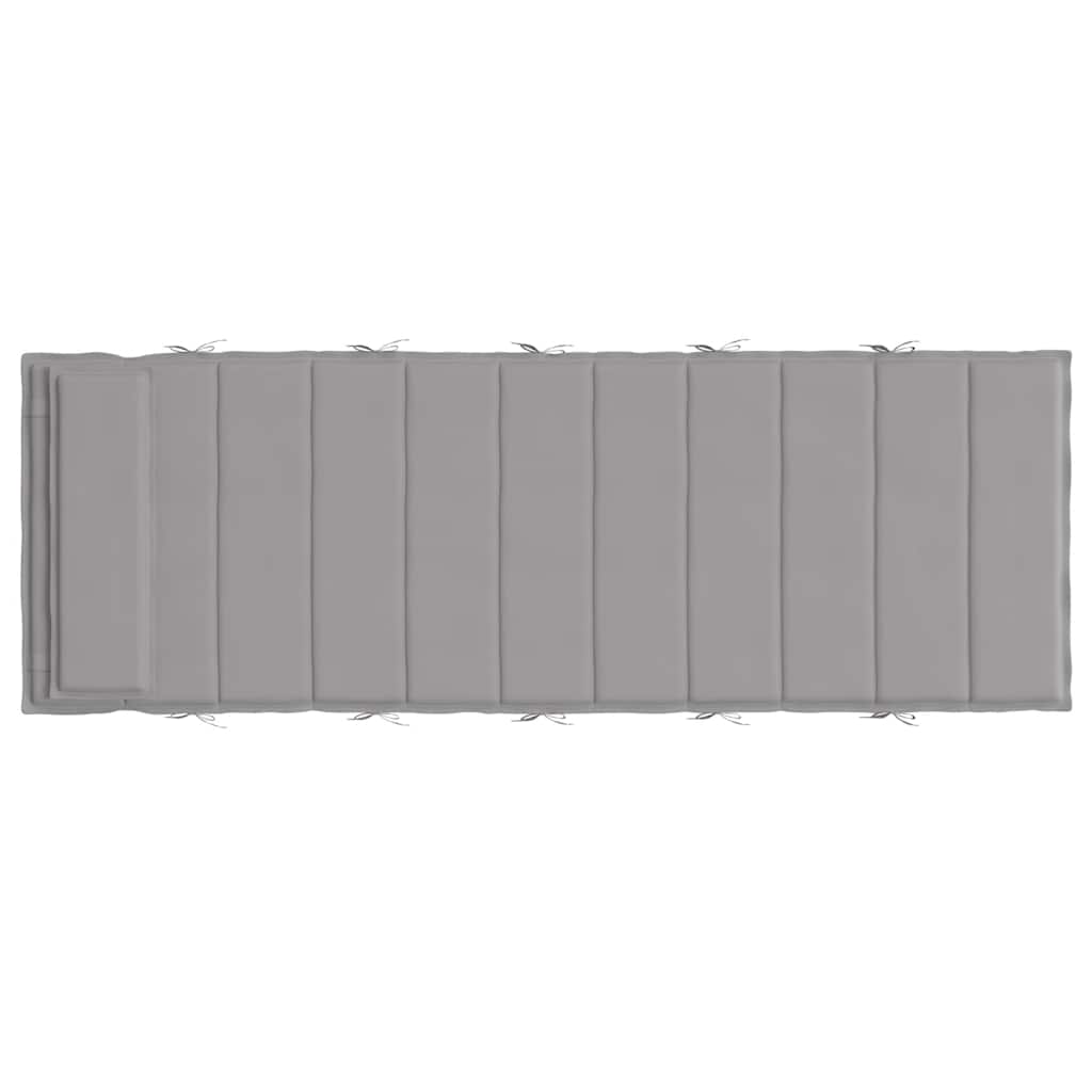 vidaXL Coussin de bain de soleil gris 180x60x4 cm Tissu Oxford