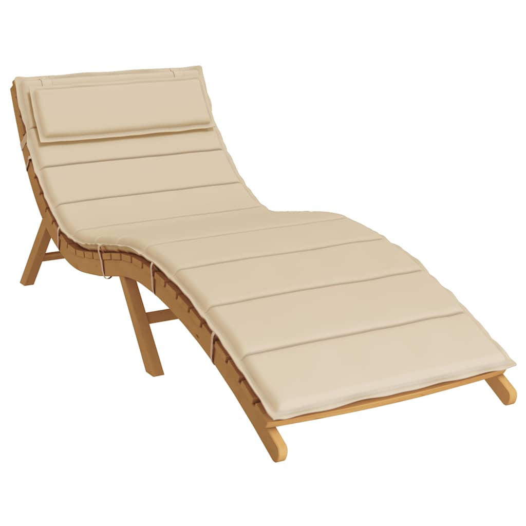 vidaXL Sonnenliegen-Auflage Beige 180x60x4 cm Oxford-Gewebe