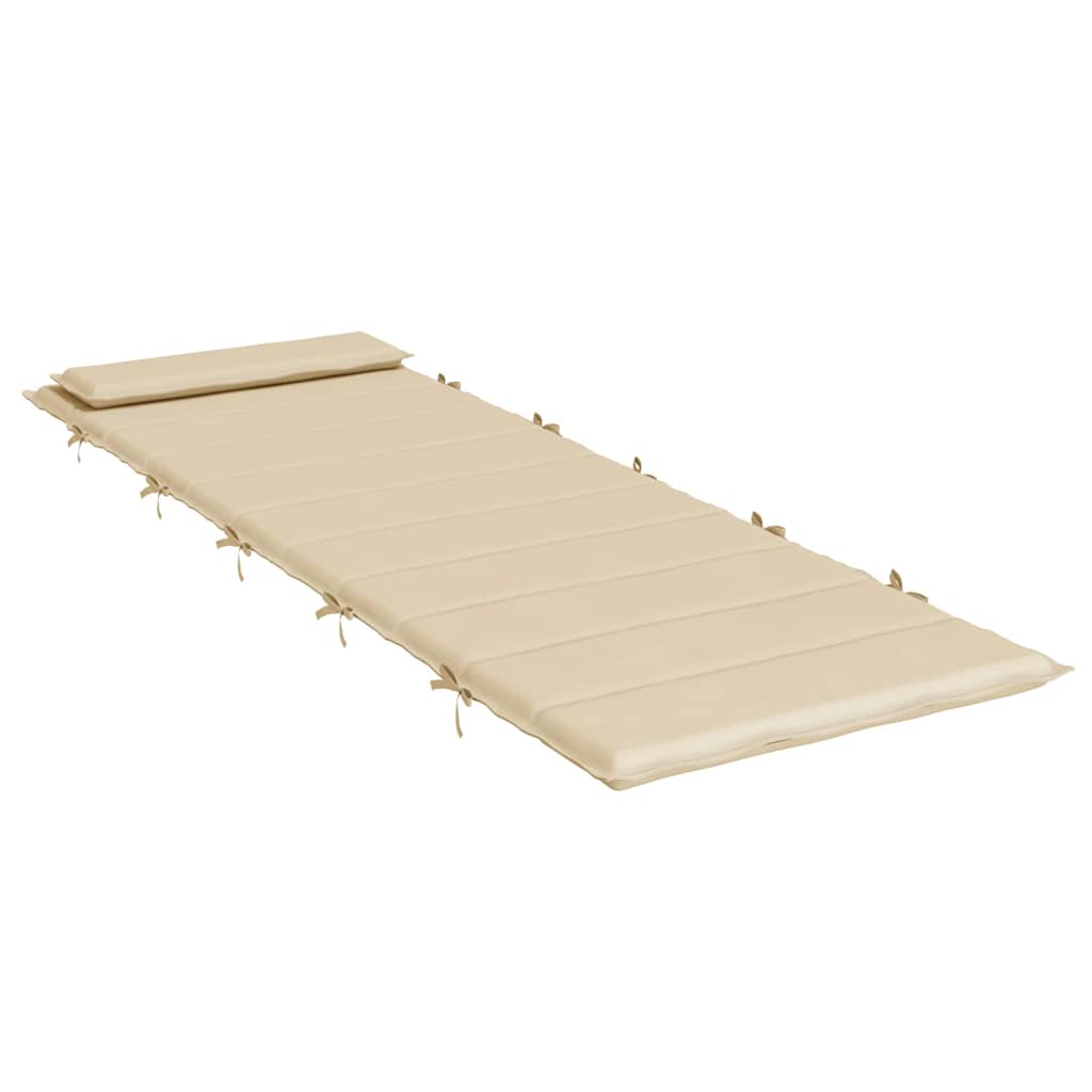 vidaXL Sonnenliegen-Auflage Beige 180x60x4 cm Oxford-Gewebe