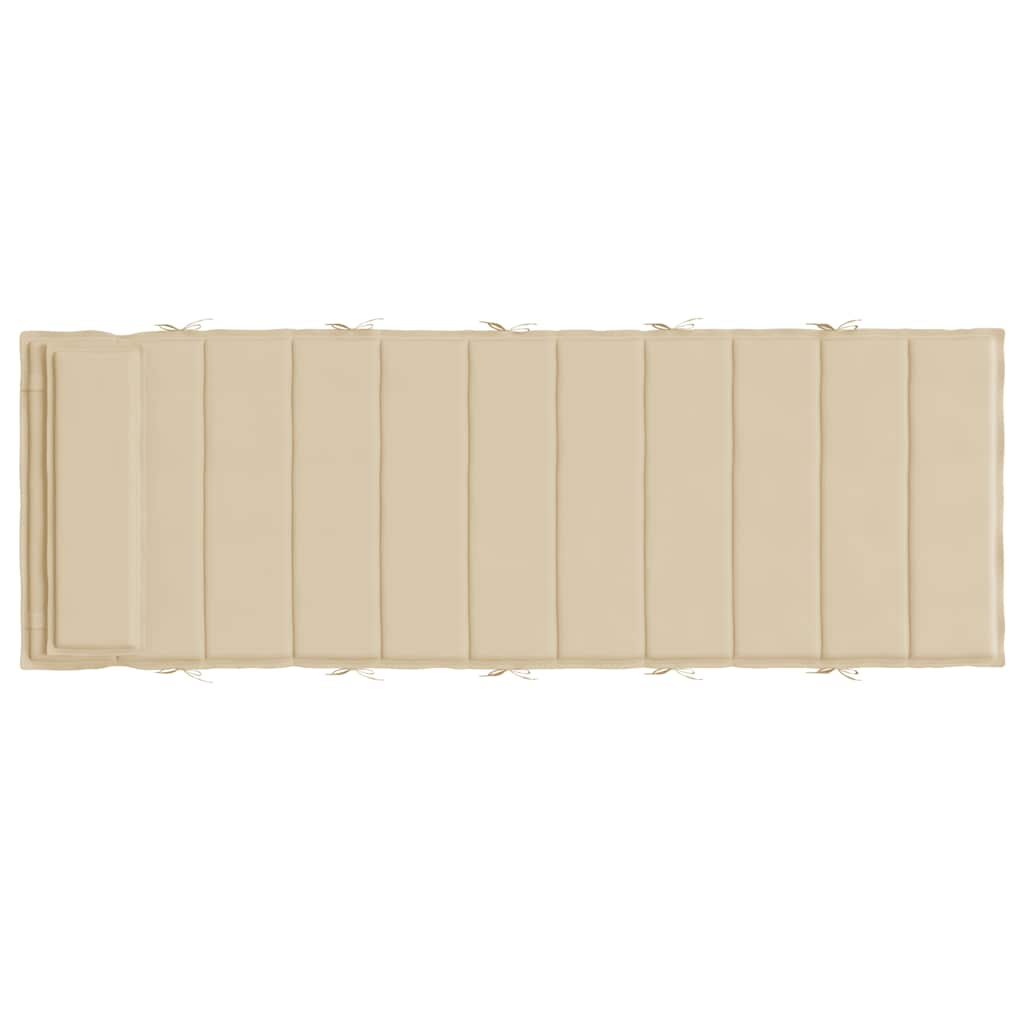 vidaXL Sonnenliegen-Auflage Beige 180x60x4 cm Oxford-Gewebe