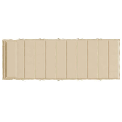 vidaXL Sonnenliegen-Auflage Beige 180x60x4 cm Oxford-Gewebe