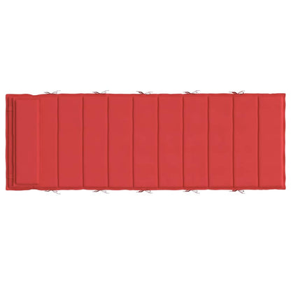 vidaXL Sonnenliegen-Auflage Rot 180x60x4 cm Oxford-Gewebe