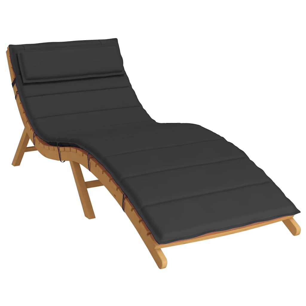 vidaXL Sonnenliegen-Auflage Schwarz 180x60x4 cm Oxford-Gewebe