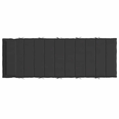 vidaXL Sonnenliegen-Auflage Schwarz 180x60x4 cm Oxford-Gewebe
