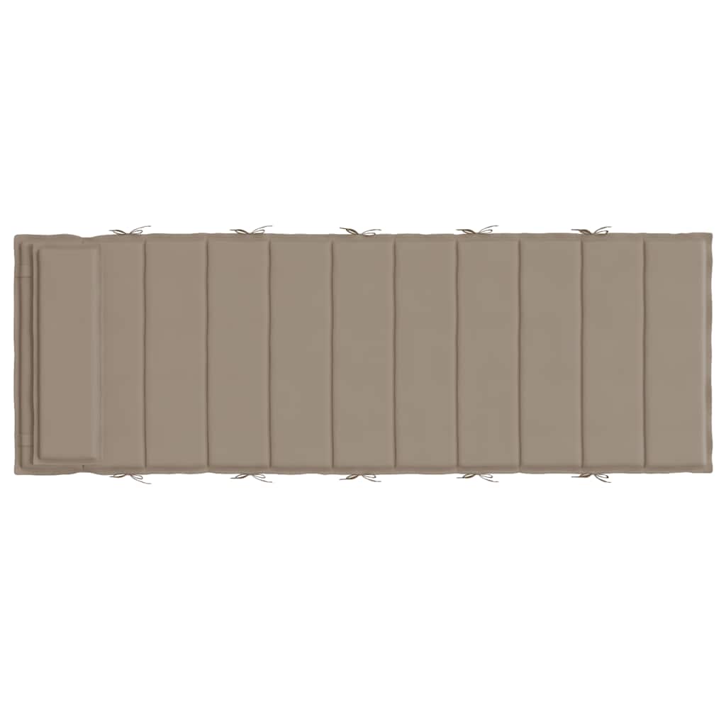 vidaXL Sonnenliegen-Auflage Taupe 180x60x4 cm Oxford-Gewebe