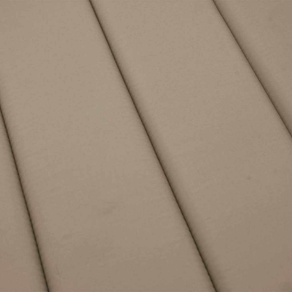 vidaXL Sonnenliegen-Auflage Taupe 180x60x4 cm Oxford-Gewebe