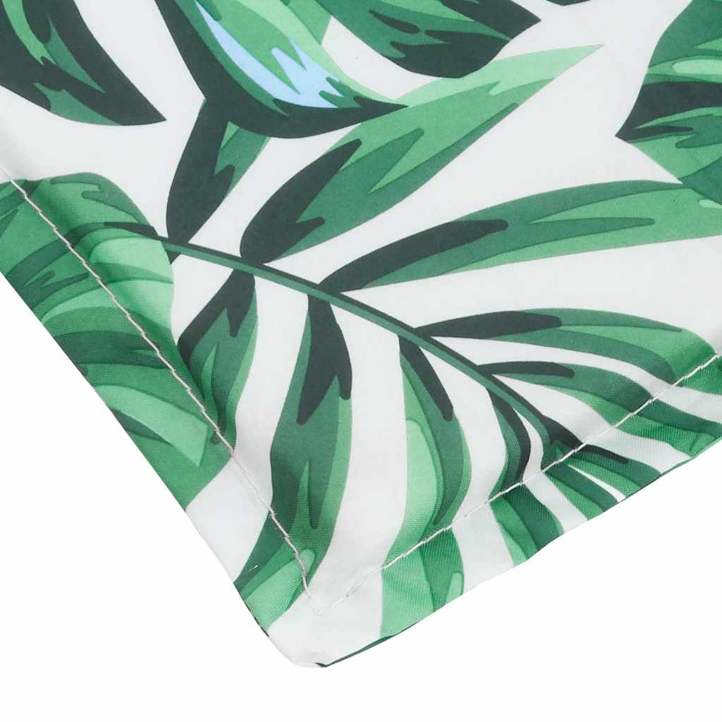 vidaXL Sonnenliegen-Auflage Blattmuster 180x60x4 cm Oxford-Gewebe