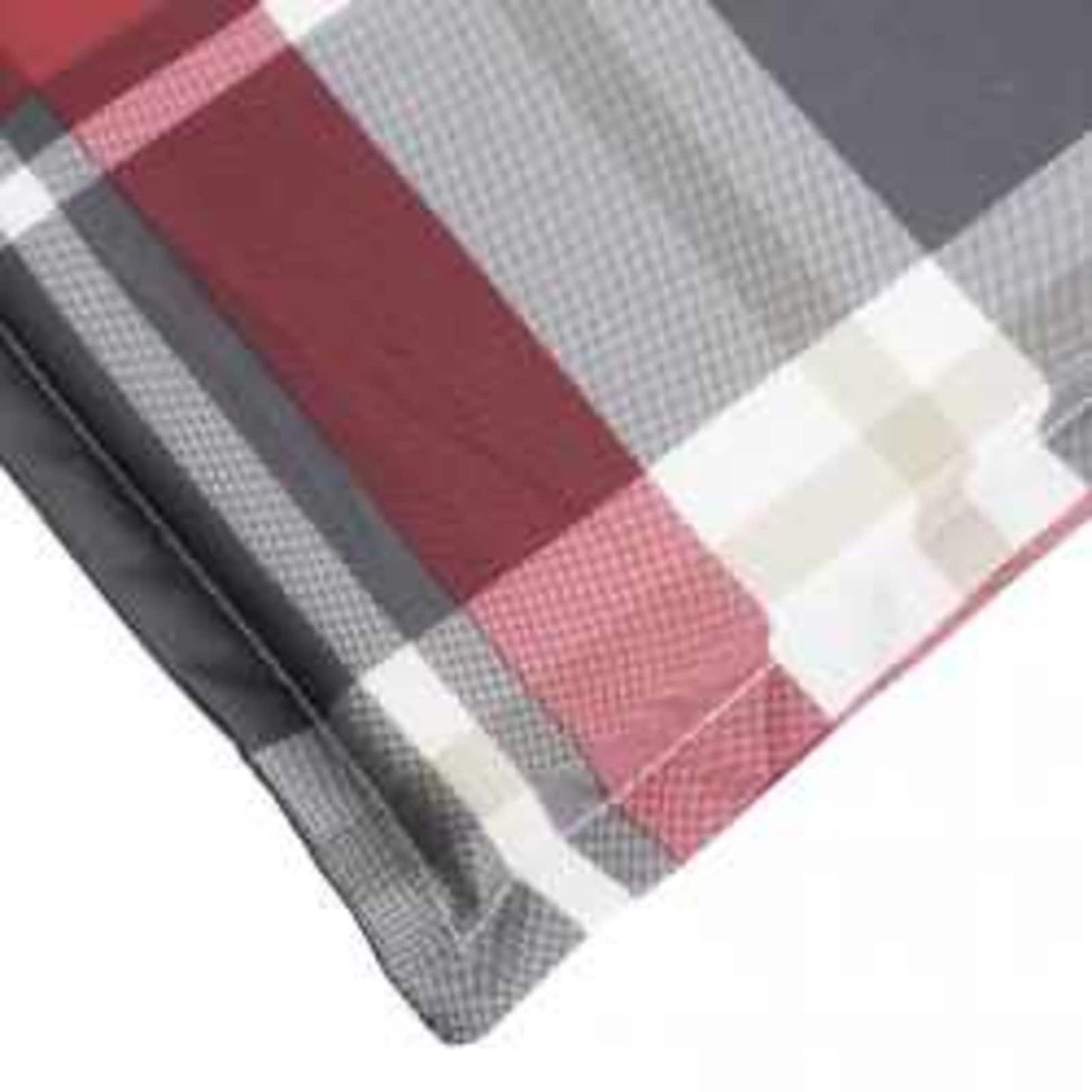vidaXL Sonnen-Lounger Kissen Rot und Grau 180 x 60 x 4 cm Oxford-Stoff